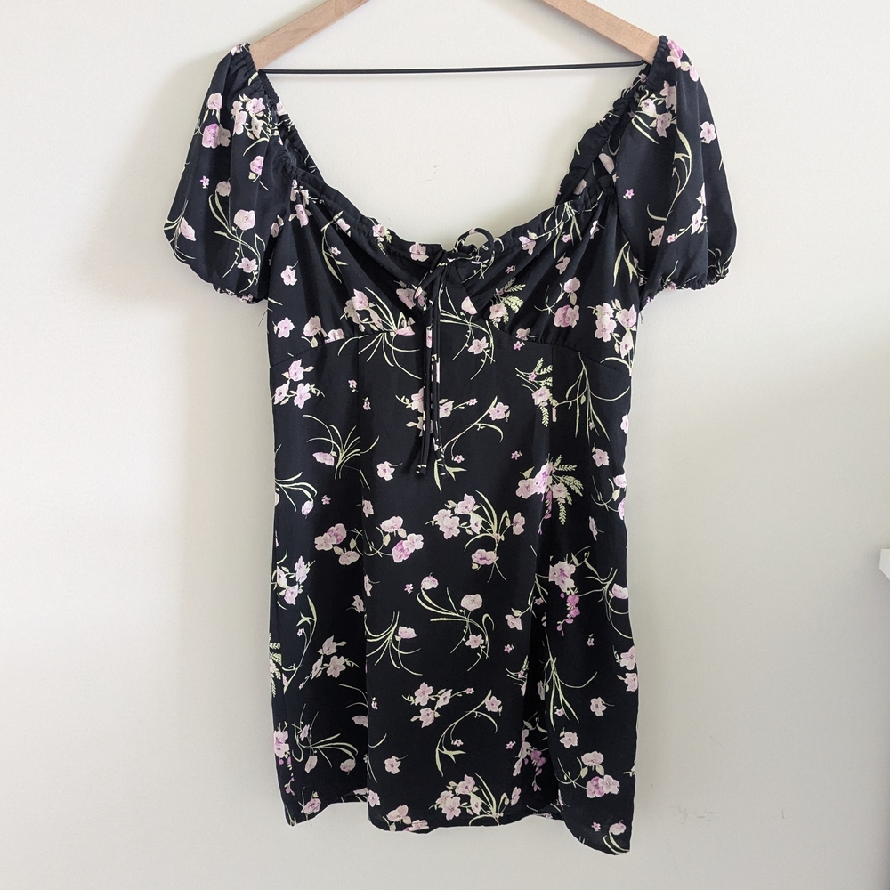 NWT BP Black Floral Mini Dress